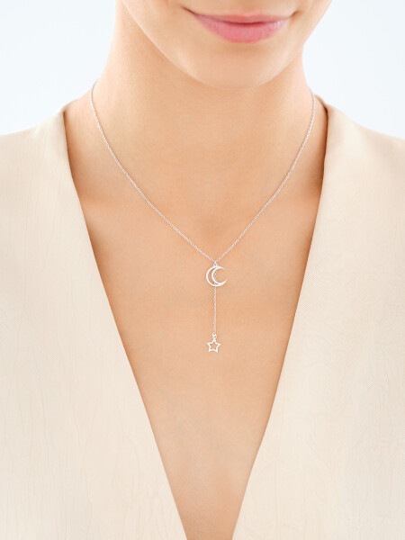 Rhodium Plated Silver Necklace 