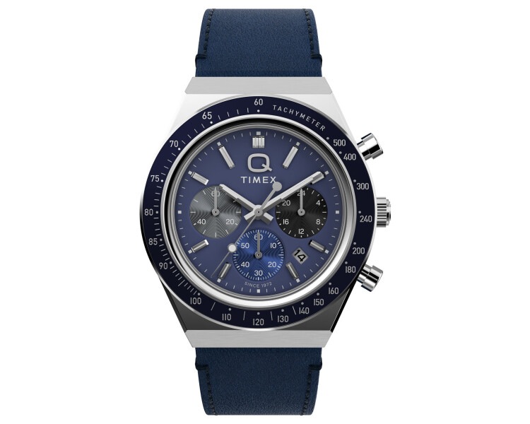 Timex Q Timex® Chronograph 40mm Leather Strap Watch