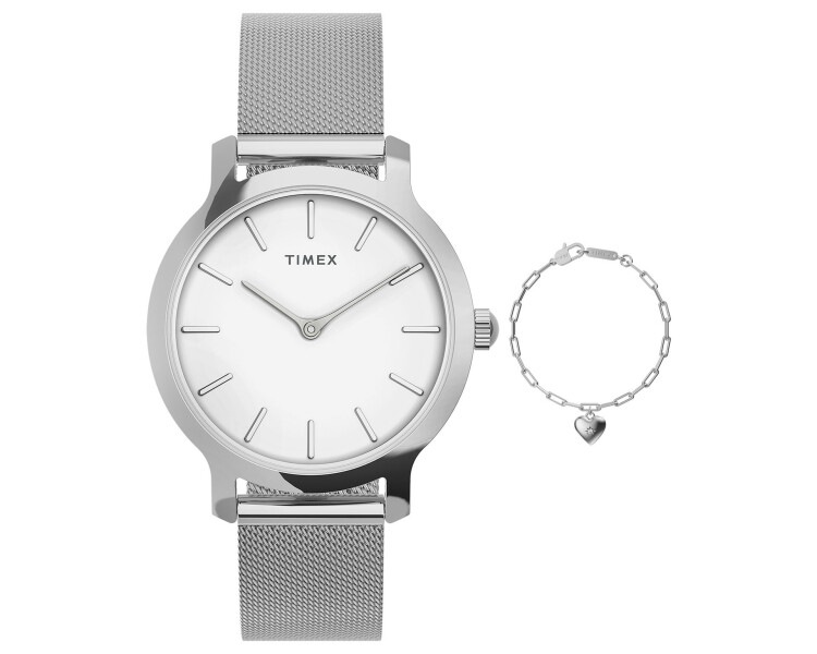 Timex Transcend 31mm Stainless Steel Mesh Band Watch