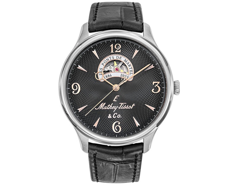 Orologio Da Uomo Mathey-Tissot Al Quarzo - Quadrante Argento/nero Con Cinturino In Acciaio, Impermeabile 50m