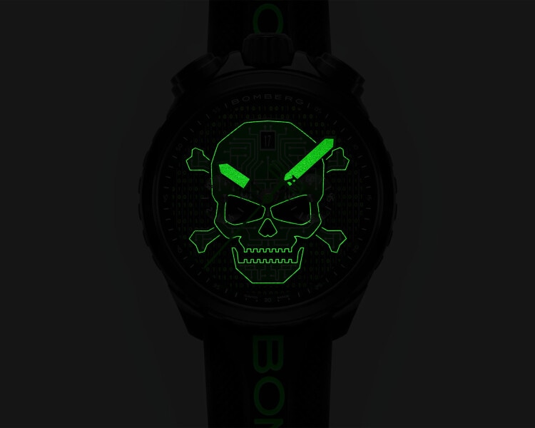 Bomberg Cyber Skull Green Pack