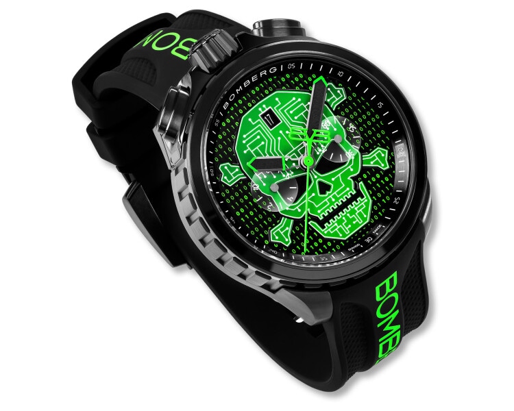 Bomberg Cyber Skull Green Pack