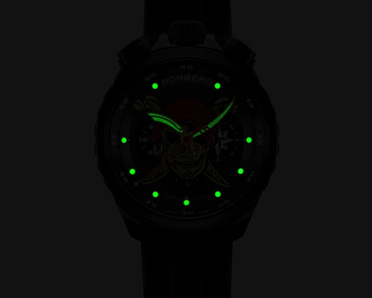 Bomberg Pirate Skull Red