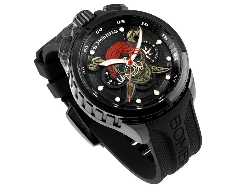 Bomberg Pirate Skull Red