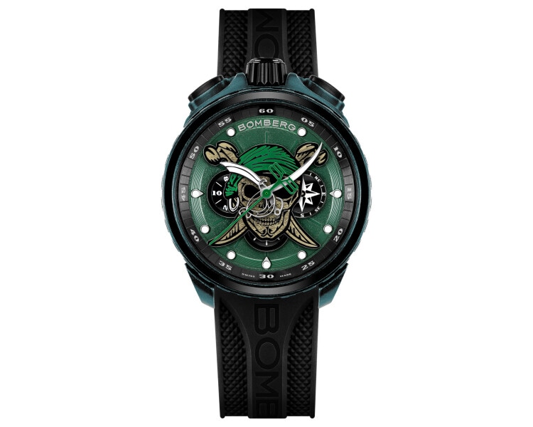 Bomberg Pirate Skull Green