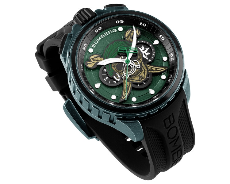 Bomberg Pirate Skull Green