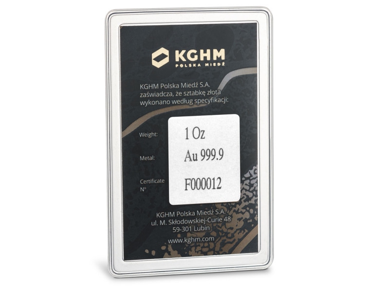Złota Sztabka 1oz KGHM (24h)