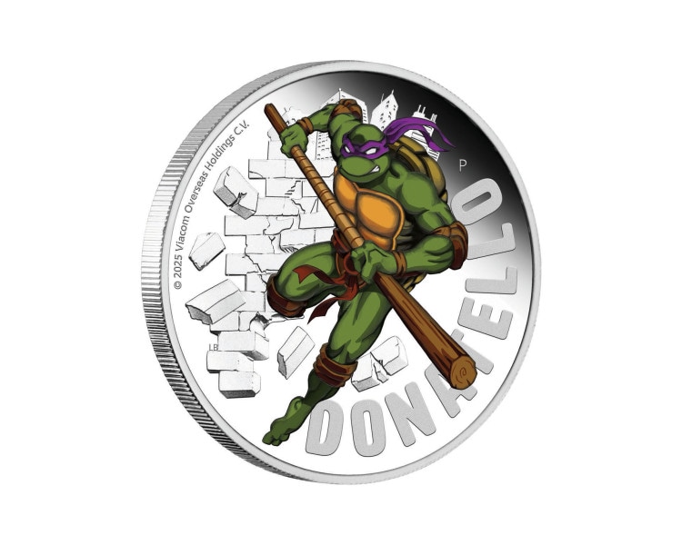 Wojownicze Żółwie Ninja - Donatello - 1oz - 2025 - Proof