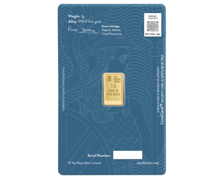The Royal Mint Złota Sztabka 1g (24h)