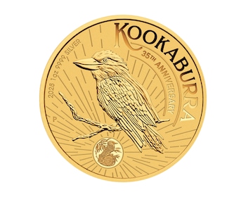 Kookaburra 35th Anniversary - 1oz - 2025 - Gold Plated - Proof