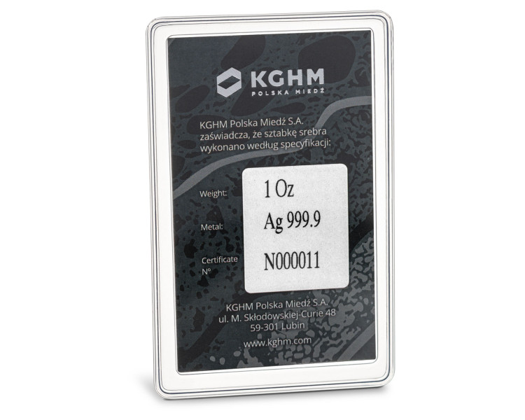 Srebrna Sztabka 1oz KGHM (24h)