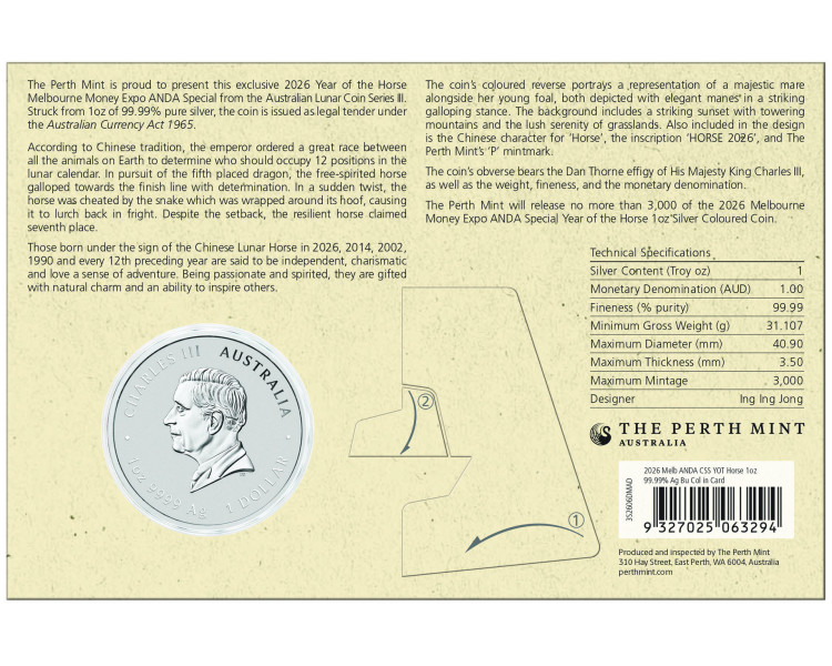 Lunar III Rok Konia 1oz - Melbourne Money Expo Special 2026