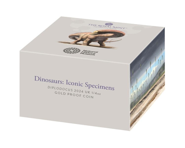 Dinosaurs: Iconic Specimens - Diplodocus 1/4oz Proof