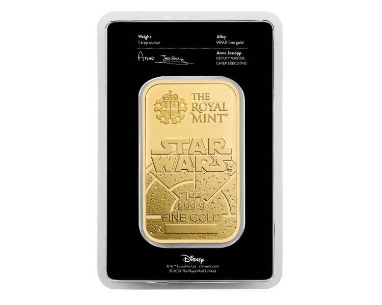 The Royal Mint - Złota Sztabka Star Wars Dark Side - 1oz (24h)