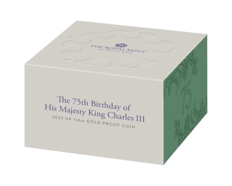 75th Birthday of His Majesty King Charles III 1/4oz 2023 - Proof