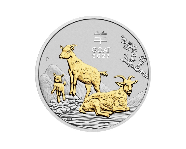 Zestaw 3 Srebrnych Monet Lunar III Rok Kozy - 1oz - 2027 - Proof