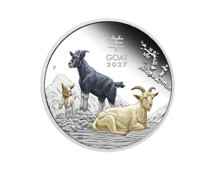 Zestaw 3 Srebrnych Monet Lunar III Rok Kozy - 1oz - 2027 - Proof
