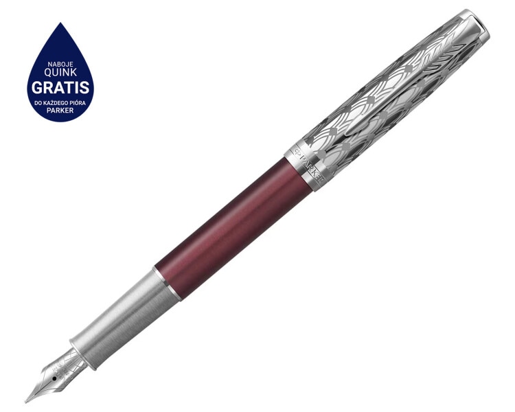 Plnicí pero Parker Sonnet Premium Metal & Red CT