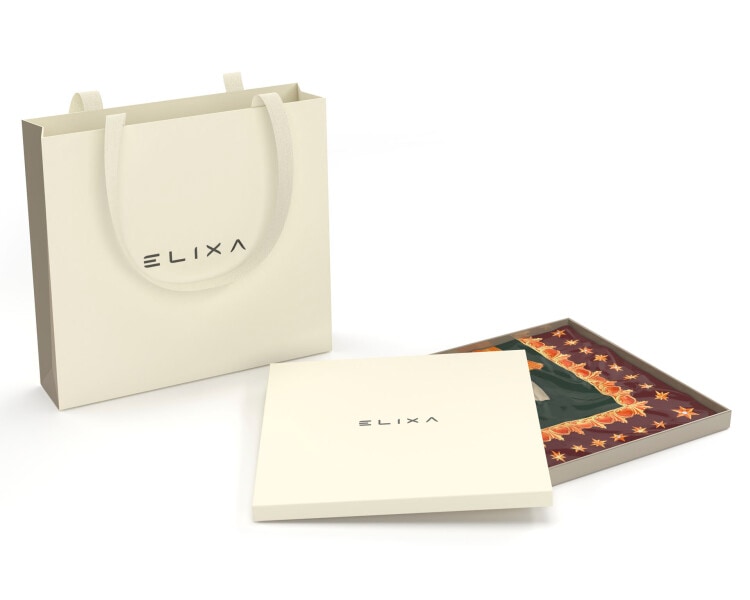 Hedvabný šátek - Christmas Magic, 85 x 85 cm