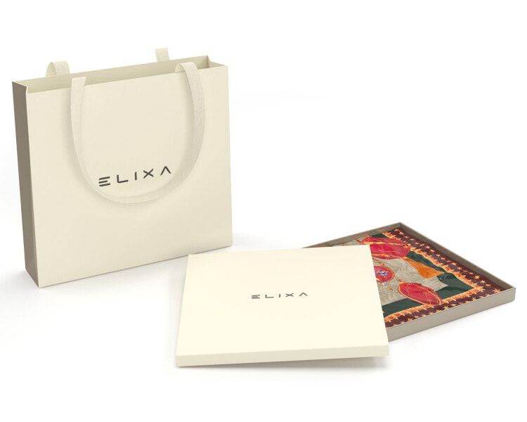 Hedvabný šátek - Christmas Magic, 45 x 45 cm