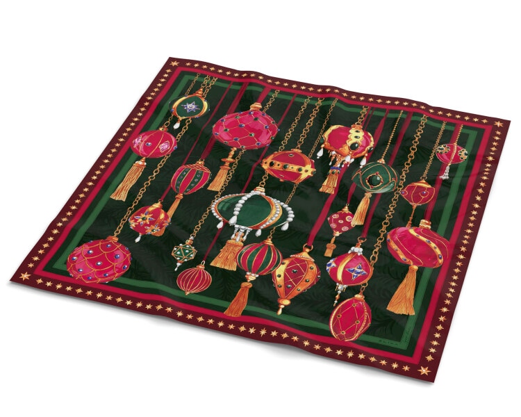 Hedvabný šátek - Christmas Magic, 85 x 85 cm