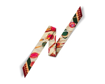 Szarfa jedwabna - Christmas Magic, 5,5 x 120 cm