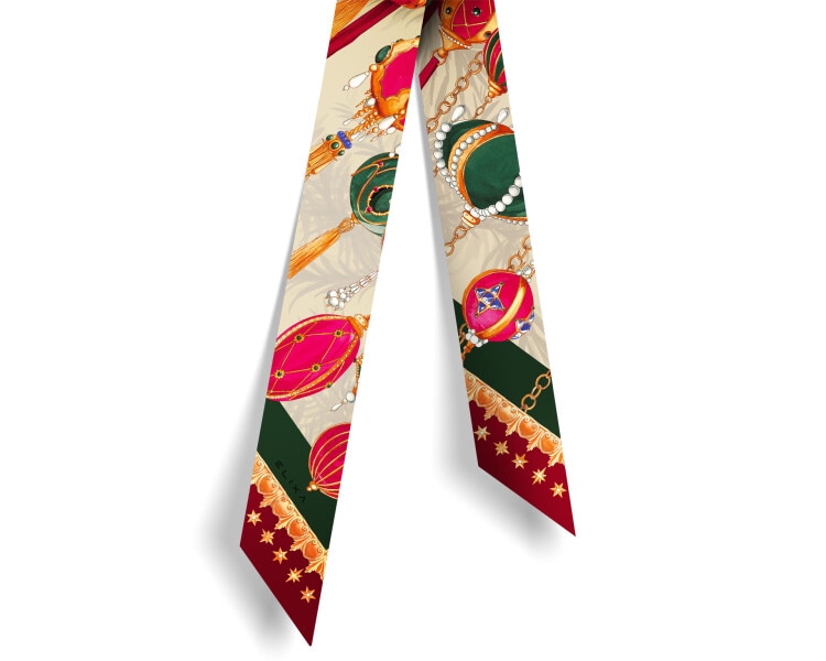 Hedvabná stuha - Christmas Magic, 5,5 x 120 cm