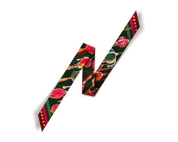 Szarfa jedwabna - Christmas Magic, 5,5 x 120 cm