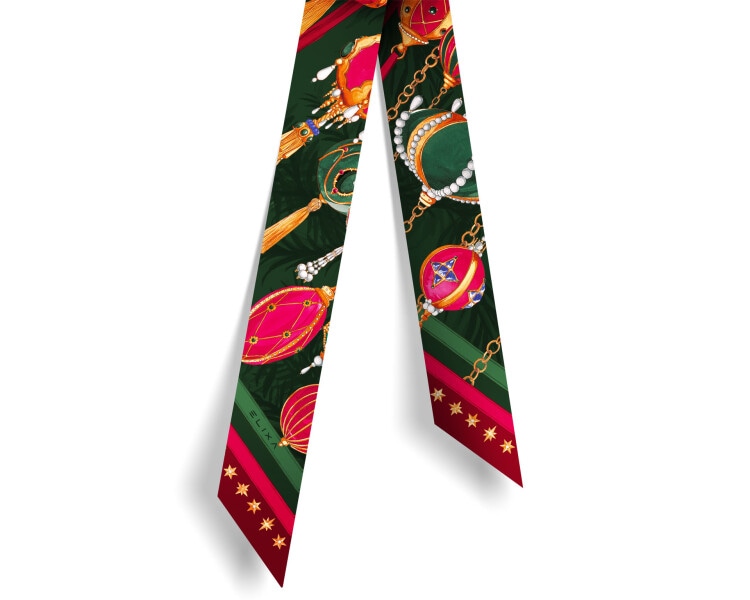 Hedvabná stuha - Christmas Magic, 5,5 x 120 cm