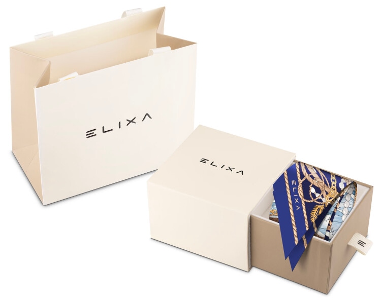 Szarfa jedwabna - Nautical Dreams, 5 x 120 cm