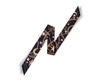 Szarfa jedwabna - Galactic Whisper, 5 x 120 cm