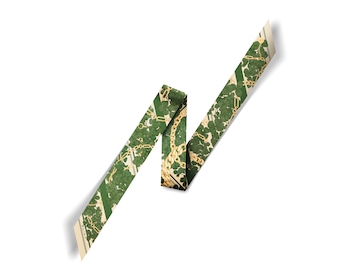 Szarfa jedwabna - Fortune Garden, 5 x 120 cm