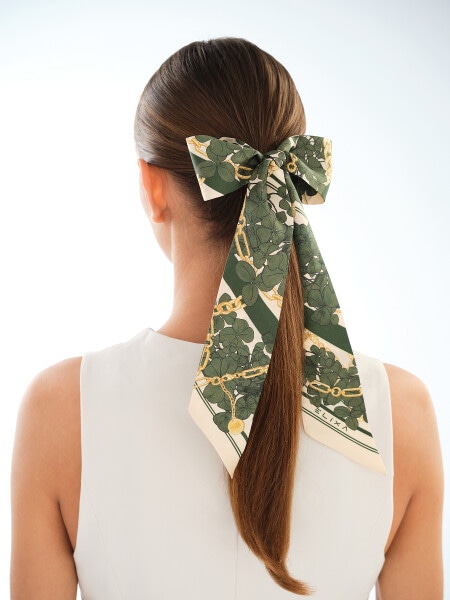 Szarfa jedwabna - Fortune Garden, 5 x 120 cm