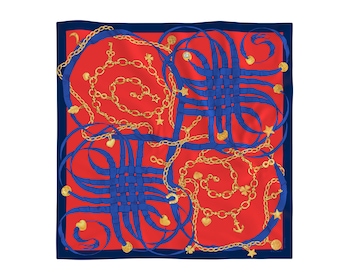 Apaszka jedwabna - Portofino Red, 85 x 85 cm