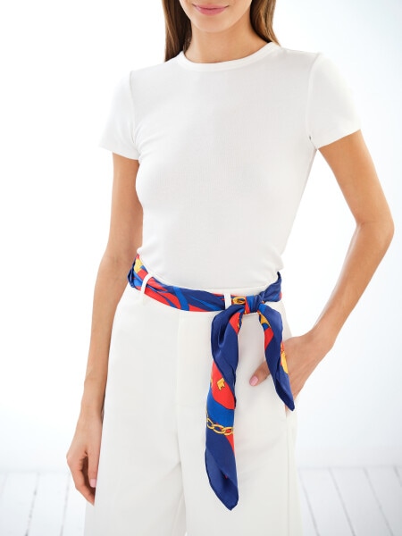 Apaszka jedwabna - Portofino Red, 85 x 85 cm