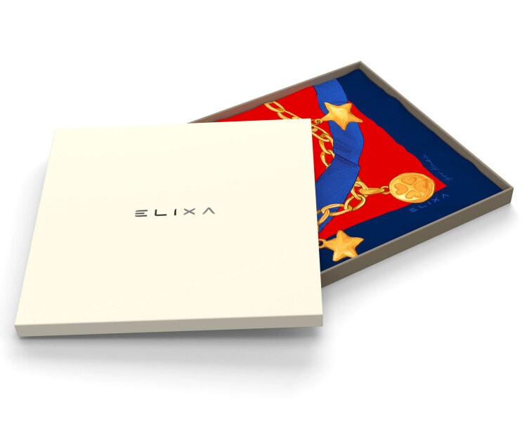 Apaszka jedwabna - Portofino Red, 44 x 44 cm