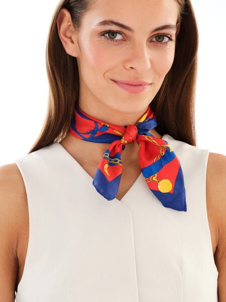 Apaszka jedwabna - Portofino Red, 44 x 44 cm