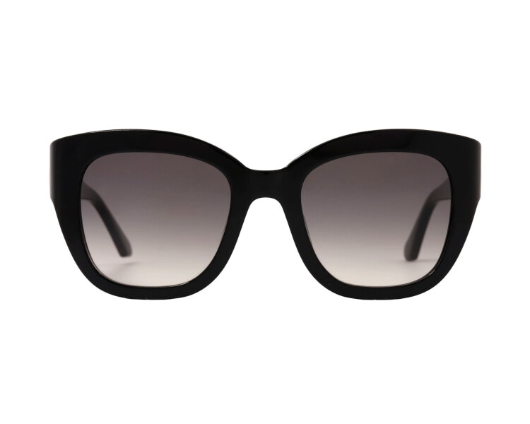 Okulary przeciwsłoneczne damskie, prostokątne, czarne