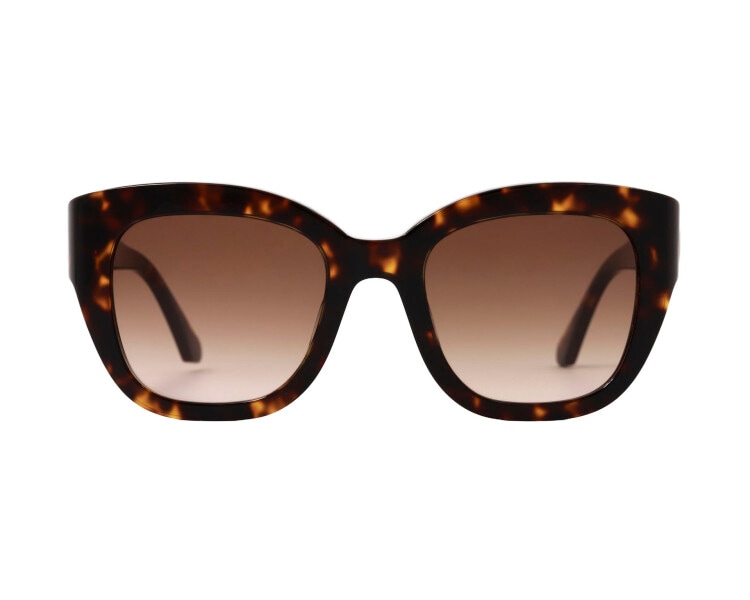 Okulary przeciwsłoneczne damskie, prostokątne, brązowe