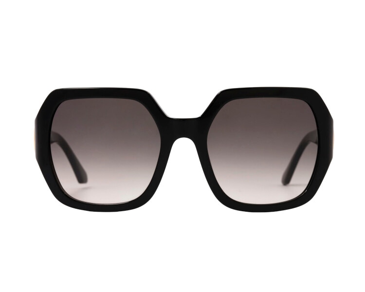 Okulary przeciwsłoneczne damskie, okrągłe, czarne