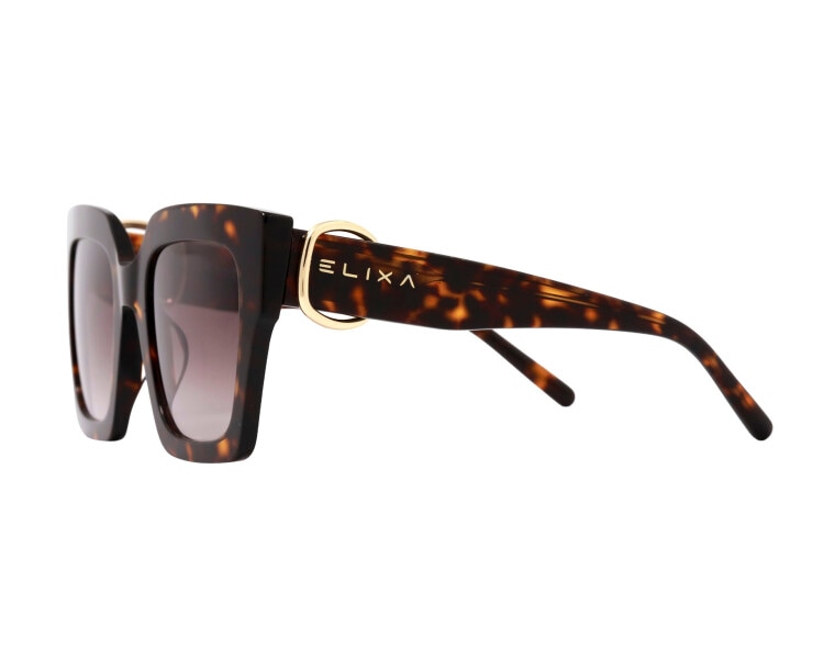 Okulary przeciwsłoneczne damskie, prostokątne, brązowe