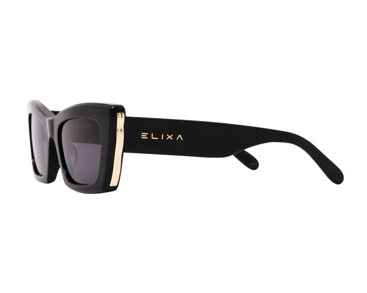 Okulary przeciwsłoneczne damskie, prostokątne, czarne