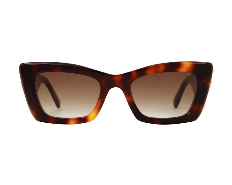 Okulary przeciwsłoneczne damskie,prostokątne, brązowe