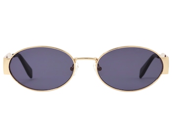 Dámské sluneční brýle, kulaté, zlaté