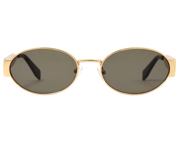 Dámské sluneční brýle, kulaté, zlaté