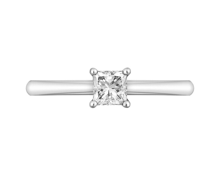 White gold ring with diamond - 0,33 ct - fineness 14 K