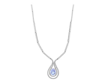 Silver necklace with cubic zirconias and synthetic spinel></noscript>
                    </a>
                </div>
                <div class=