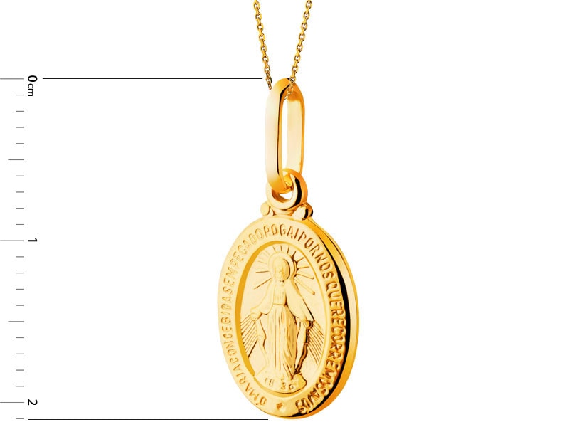Gold devotional pendant