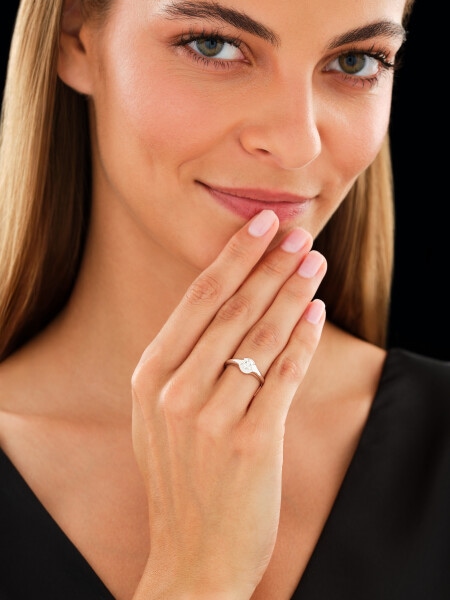 White gold ring with brilliant - 0,44 ct - fineness 18 K