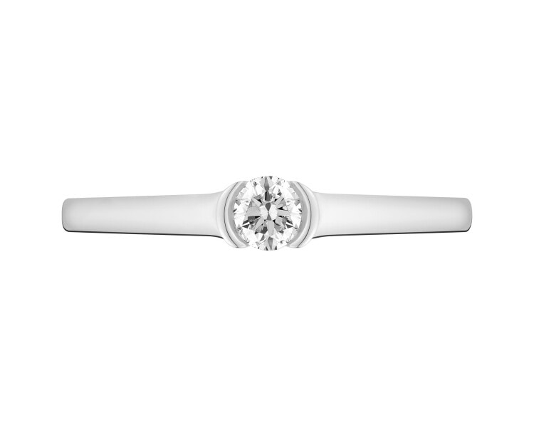 Prsten z bílého zlata s briliantem - 0,12 ct - ryzost 585